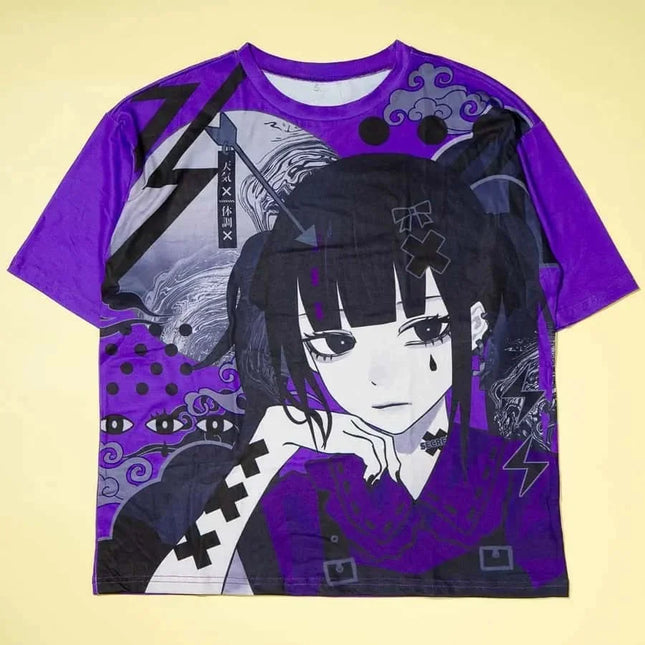 The Dimensional Wall Is Broken! Anime Girl 3D Print T-shirt, Sweet-cool-hot Girl, A Must-have Y2K Top for Adults and Children