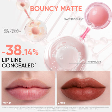 JUDYDOLL CUSHION MATTE LOCK LIP CREAM - 24hr Long-Lasting Waterproof Smudge-Proof Moisturizing That Reduces Lip Lines
