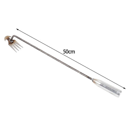 Stand Up Weeding Remover Heavy Duty Iron Multifunctional Garden Hoe Weed Pulling Tool for Landscaping and Yard Maintenance