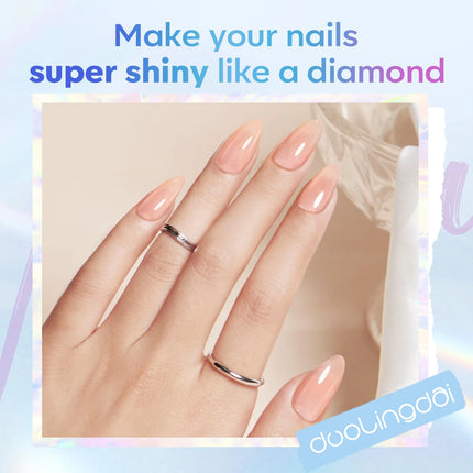 Gelpolish 100ml No Wipe Gel Top Coat And Base Coat Set - Shine Finish And Long Lasting, Soak Off LED Nail Lamp Gel Top Coat