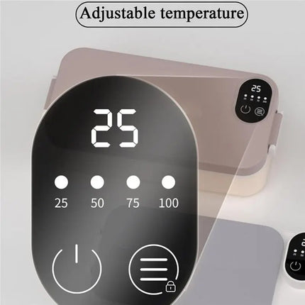 A66T-Stainless Steel Container Electric Lunch Box For Adults Rechargeable Portable Warmer Electric Lunch Box With Heating Functi