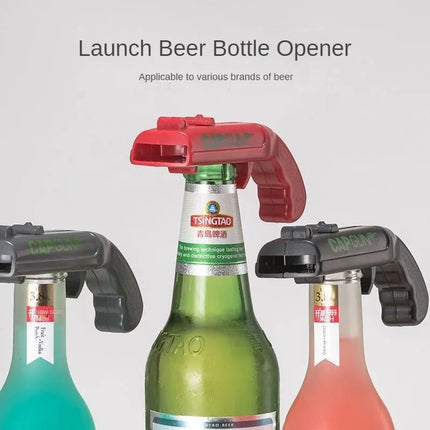 ABS Creative Pistol Bottle Opener Launches Beer Caps Fun Shooting Cap Gun Multifunctional Gadget For Home Bar Kitchen Tool