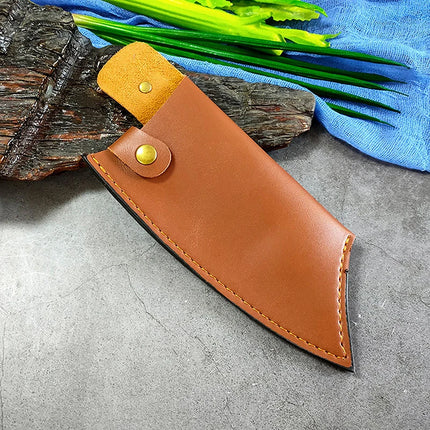 Leather Knife Sheath Knife Cover Chef Butcher Kitchen Tools Full Tang Handle Leather Knife Case Protective Bag