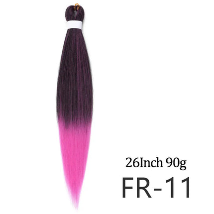 Pre-stretched long braided hair 26-inch crochet braided hair synthetic African Ombre giant Xpression braided hair