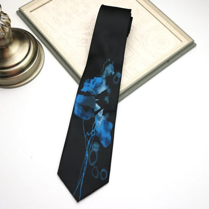 Chinese Style Printed Tie Artistic Personality Niche Casual Shirt Accessories Design Sense Tie Student Uniform Accessories