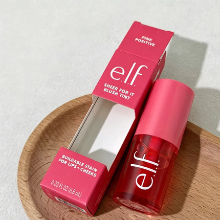 Elf Blush for Lips Cheeks Smooth Liquid Blush Two-ended Lipstick Lip Gloss Long-lasting Makeup Pink Primer for Pore Minimization