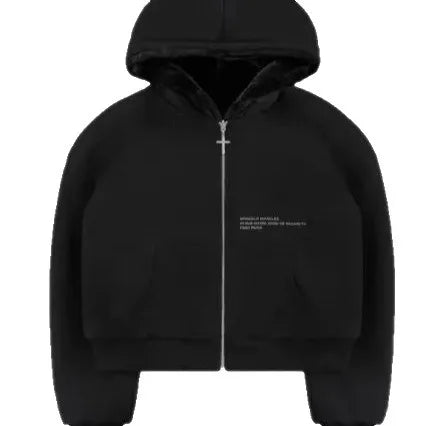 Gothic Harajuku Women Men Autumn Winter Reversible Hoodie Coat Casual Retro Leopard Print Zipper Hoodie Loose Black Grey Top