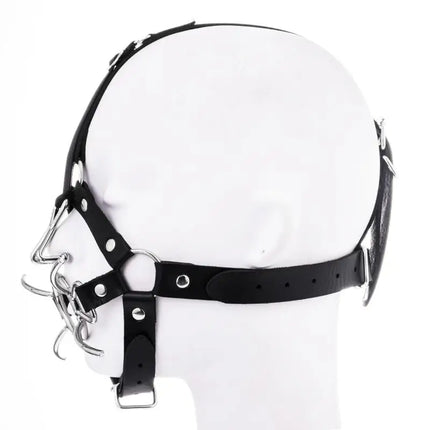 【AD】O Ring Open Mouth Spider Gag Ball, Muzzle Bondage Gear Leather Harness Mask Blindfold, Sex Toys For Couples