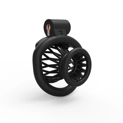 ABS Negative Chastity Cage for Men Cock Lock Lightweight Sissy Mini Male Chastity Lock with 4 Size Penis Rings Adults Toys