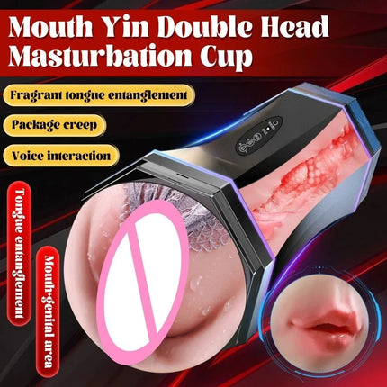 3Dtextured Pocket Cat Automatic Male Airplane Cupvibration Suction Mode Electric Stimulation Realistic Experience Adult Male Toy