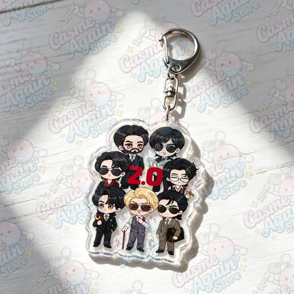 Cute Cartoon Kpop Chibi Keychain Accessories Bag Game Keyrings Jewelry Manga Fans Gifts