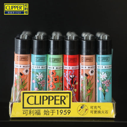 24Pcs Clipper Mini Flint Wheel Lighter Butane Refillable Cigarette Lighter, Cool Men's Gift & Smoking Accessories