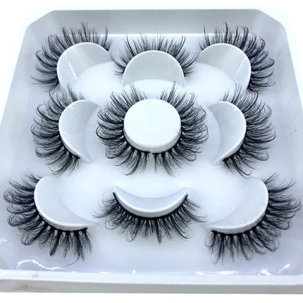 New 5 pairs 8-25mm natural 3D false eyelashes fake lashes makeup kit Mink Lashes extension mink eyelashes maquiagem