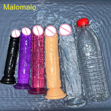 Cheap 5 Colors Small Transparent Dildo Suction Cup Jelly Dick Women Erotic Anal Sex Toys Soft Clitori Vaginal Masturbators Penis