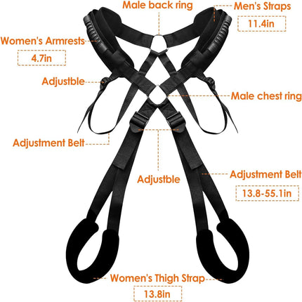 Durable Love Slings Shoulder Sex Swing Adjustable Strap Soft Plush Padding Mat BDSM Bondage Restraint Adult Sex Toys for Couples