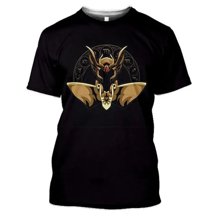 Summer Saint Seiya Anime 3D Printed T-Shirts Men Women Casual Fashion Oversized Short Sleeve T Shirt Male Tees Tops Man Clothing