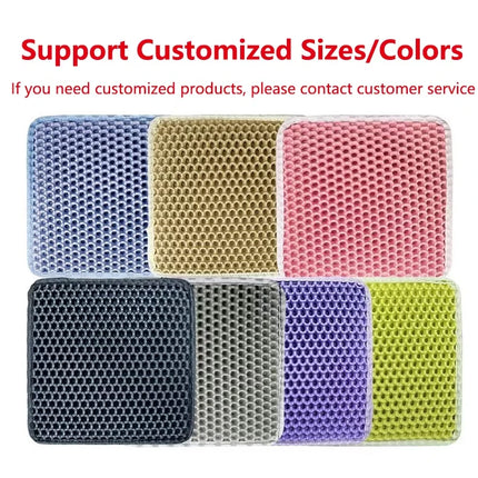 120CMX70CM Cat Litter Mat Waterproof Double Layer Pet Litter Box Mat Pet Toilet Cat Mat Nonslip Sand Cat Washable Mat Pet Clean
