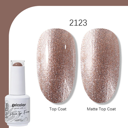 Arte Clavo Solid Color Gel Nail Polish 15ml Soak Off UV LED Gel Semi-Permanent Glitter Polish For Manicure Nail Art Salon Gel