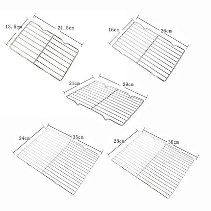 Stainless Steel Non-stick Cooling Rack BBQ Tray Baking Tray Grill Plate Barbecue Cooking Mesh Shelf