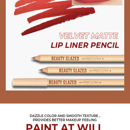 12pcs Lip Liner Pencil Set Matte Nude Sharping Lipliner Pencil Lipstick Waterproof Long Lasting Lipstick Pen Lip Tint Cosmetics
