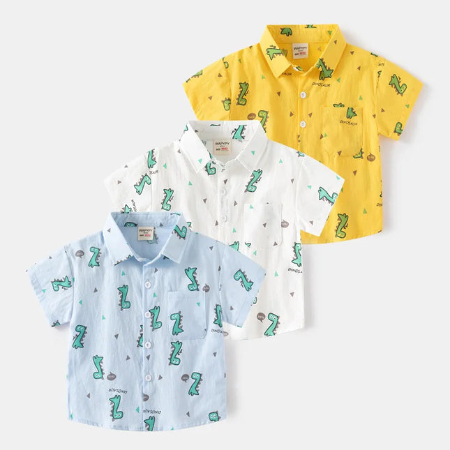 Children's Summer Polo Shirt Tops for Boy New Clothing Short Sleeve Top Wear Kids Costumes