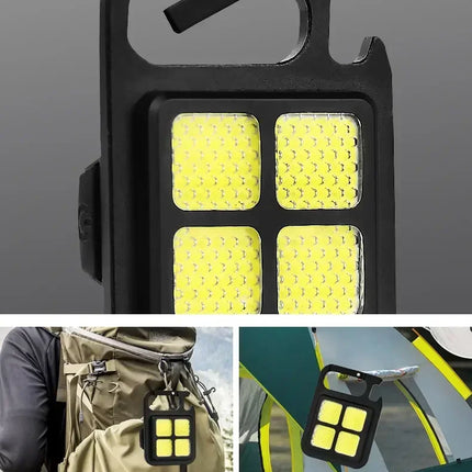 COB Flashlight LED Mini Protable Keychain Lamp High Bright Multifunctional Camping Lamp Outdoor Camping Torch Fishing Work Light