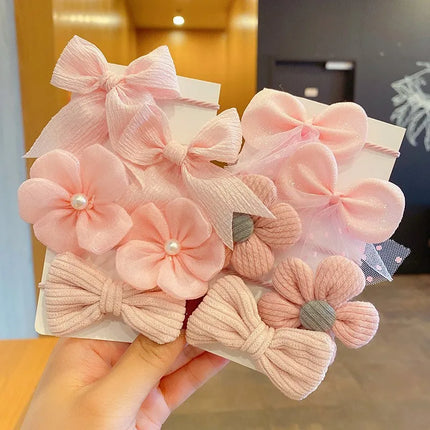 6/10/12pcs Children's Bow 10 Piece Hair Clip Cute Baby Headwear Princess Hair Clip Headwear Kids Gift