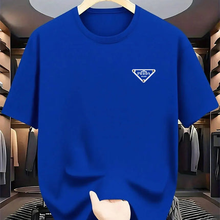 2026 New  men's Milan fashion trend international brand printed T-shirt, pure cotton round neck, casual urban luxury high-endY2K