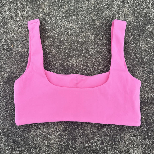Solid Color Square collar Gym Yoga Underwear Women Hollow back shoulder straps Fitness sport Bra Top Comprehensive Training pad
