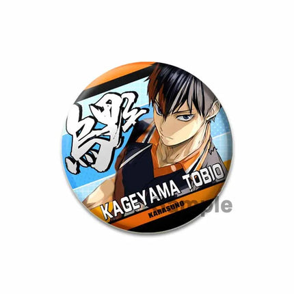 32/44/58mm Anime Haikyuu Snap-in Button Pins Figure Icon Badge  Round Handmade Brooches Breastpin for Backpack Clothes
