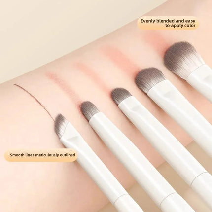 Cloud Porcelain 8-Piece Eyeshadow Brush Set Soft Bristle Blade Edge Eyeshadow Brush Nasal Shadow Brush Eye Makeup Diffusion Brus
