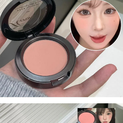 Monochrome Blusher Palette Matte Warm Brown Red Cheek Tint Face Contouring Waterproof Cosmetics Rouge Powder Soft Natural Makeup