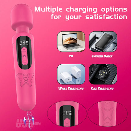Powerful Handheld Masturbator Wand Vibrator For Women Vagina Masturbator Erotic Adults Dildo Stick