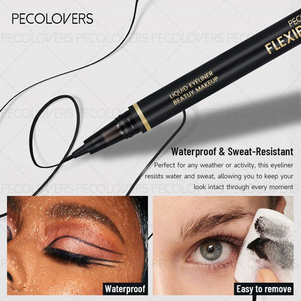Black Eyeliner, Liquid Eyeliner, Very Fine, Quick Drying, Suitable for Beginners, Waterproof and Long-lasting, Eye Makeup