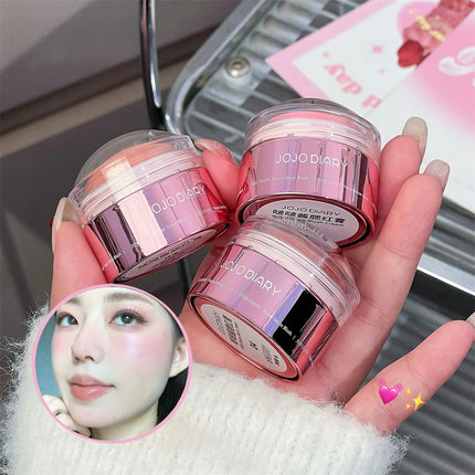 Creamy Pink Red Blush Stick Soft Face Blusher Cream Korean Makeup Peach Cheek Tint Brightening Apricot Contouring Rouge Cosmetic
