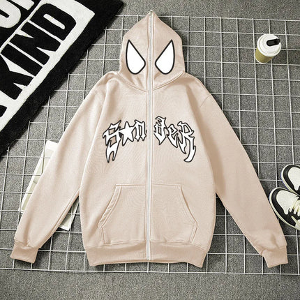European and American Halloween Personalized Men's and Women's Sweatshirts and HoodiesY2KCouple Large Size Spider-Manzip hoodie