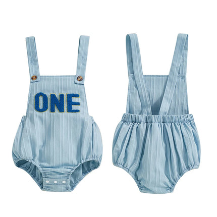 Newborn Baby Overalls Romper 1st Birthday Party Clothes Summer Adorable Sleeveless Square Neck Straps Tank Romper for Girl Boy