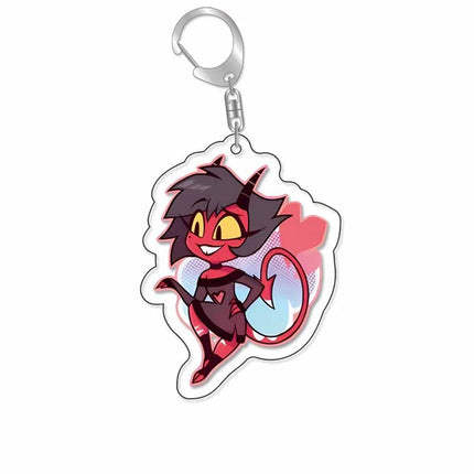 Anime acrylic keychain -Vaggie Alastor Cute Y2K Cartoon Pendant, suitable for bags and keys, perfect gift for fans car key bag