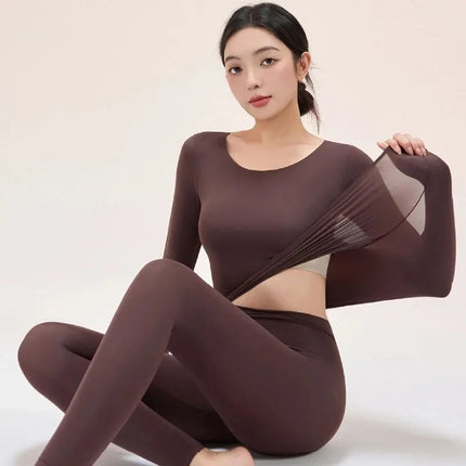2026 Winter Women Thermal Underwear Seamless Comfortable Long Sleeve Thermal Underwear Ultra-thin Autumn Clothes Pants Base Set