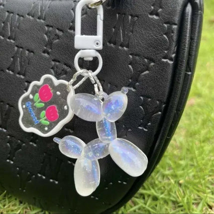 Balloon Dog Luminous Keychain Balloon Dog Glow At Night Pewndant Keyring Accessories Backpack Bags Pendant Kawaii Things Y2K New