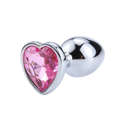 Heart Base Metal Anal Plug 3 Sizes Crystal Butt Plug for Women Removable Stainless Steel Anal Anus Masturbation Adult Sex Toys
