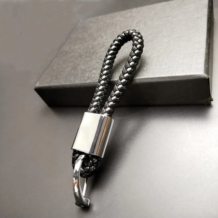 3D Metal Leather Braided Woven Rope Keychain Key Chain Rings Commercial Affairs For Skoda For Mitsubishi For Hyundai