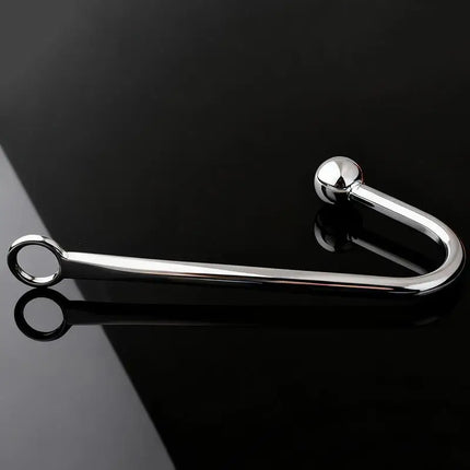 Stainless Steel Anal Hook With Anal Beads Hole Anal Hook Metal Butt Plug Anal Sex Toys Adult Product No Vibrator For Men Gay