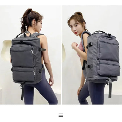 Women Large Travel Backpacks Waterproof Stylish Casual Daypack Bags with Luggage Strap Backpack Ladies Sports Yoga Luggage Bags