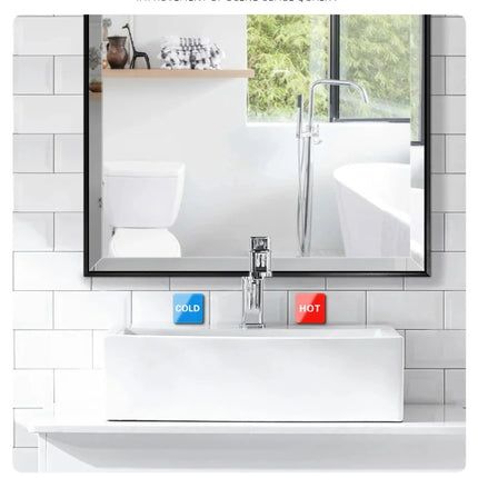 Acrylic Hotel Bathroom Bathroom Faucet Hot and Cold Water Prompt Sign Toilet Hot and Cold Water Logo Sticker