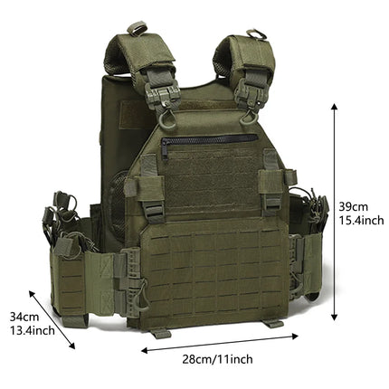 Tactical Training Vest - MOLLE Waterproof Quick Release Outdoor Vest / Gilet Tactique Entraînement - Gilet MOLLE Imperméable