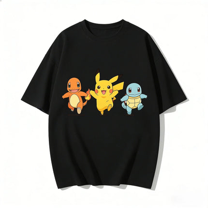 2026 Pokemon T-shirt Pure Cotton Casual T-shirt Round Neck T-shirt Short Sleeve Clothing Summer Sports Casual Short Sleeve Top