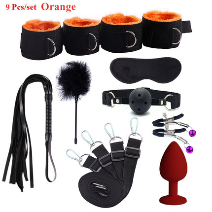 Sex Toys For Woman Men BDSM Bondage Set Under Mattress Erotic Restraint Handcuffs Ankle Cuffs Eye Mask Adults Games for Couples