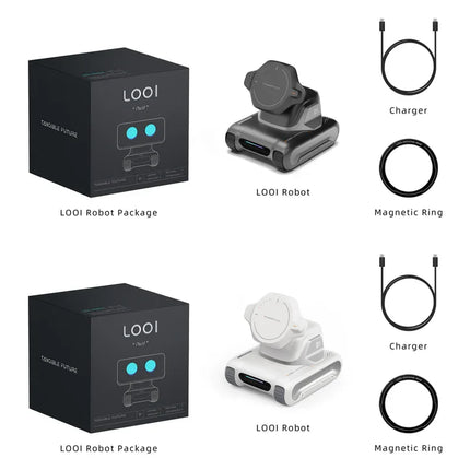 looi Mobile Assistant Smart Desktop Robot 2-Piece Interactive Set – Suitable for Children and Adults – AI Toy