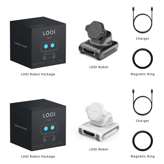 looi Mobile Assistant Smart Desktop Robot 2-Piece Interactive Set – Suitable for Children and Adults – AI Toy